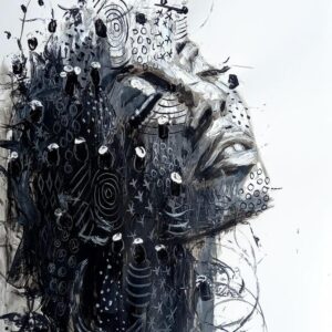 Nisty Chatha african artist artwork portrait of artwork titled "at peace 2"