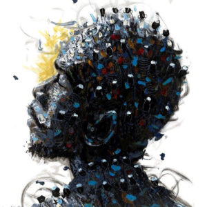 At Peace 4 african artwork portrait by nisty chatha