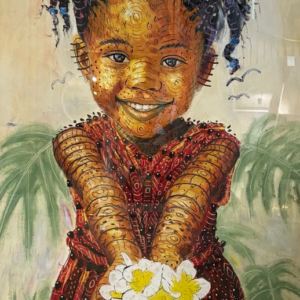 Flower Girl African Artwork by Nisty Chatha